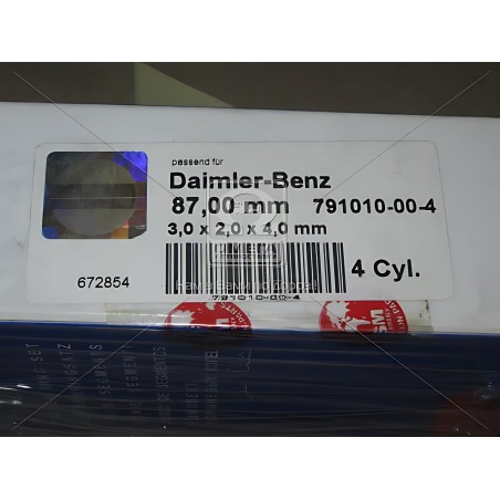 ➤ Кільця поршневі компл. на 4 поршні MB OM615 87,00 3,0 x 2,0 x 4,0 mm (вир-во SM) 791010-00-4
