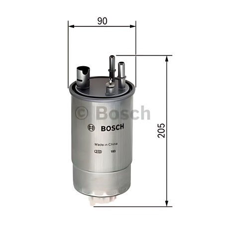 ➤ Фільтр паливний FIAT DOBLO 1.9 JTD 01-, 1.3 MTJD 10- (вир-во BOSCH) F026402049