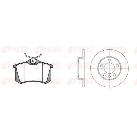 8263.01 Комплект гальмівний задн. SEAT TOLEDO 02-,SKODA FABIA. OCTAVIA 97-, GOLF 97- (вир-во REMSA) фото від Мотор-Агро Харків У