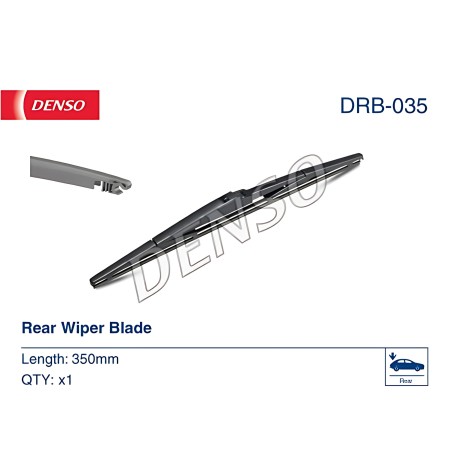 ➤ Щітка склоочисника 350 мм скла заднього (вир-во Denso) DRB-035
