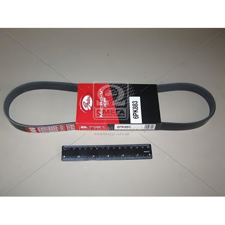 ➤ Ремінь поліклін. 6PK883 CHEVROLET (вир-во Gates) 6PK883