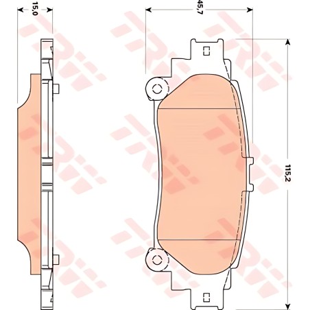 GDB3497 Колодка гальм. диск. LEXUS RX, TOYOTA PRIUS задн. (вир-во TRW) фото від Мотор-Агро Харків Україна