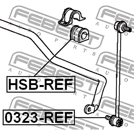 HSB-REF Втулка стабілізатора HONDA CR-V III-IV 07-перед. міст (Вир-во FEBEST) фото від Мотор-Агро Харків Україна