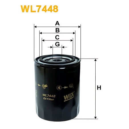 WL7448 Фільтр масляний двигуна WL7448/OP526/6 (вир-во WIX-FILTERS) фото від Мотор-Агро Харків Україна
