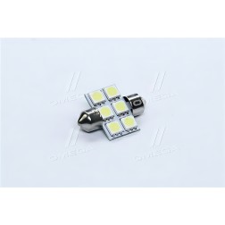 tmp-08T11-24V Лампа LED Софітні C5W 24V T11x31-S8.5 (6 SMD size5050) білий TEMPEST фото від Мотор-Агро Харків Україна