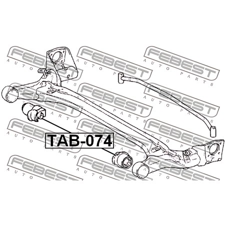 TAB-074 Сайлентблок балки TOYOTA COROLLA 02- задн. міст із двох сторін (Вир-во FEBEST) фото від Мотор-Агро Харків Україна