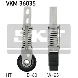 ➤ Ролик натяжний ременя поліклінового (Вир-во SKF) VKM 36035