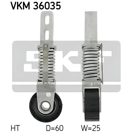 ➤ Ролик натяжний ременя поліклінового (Вир-во SKF) VKM 36035