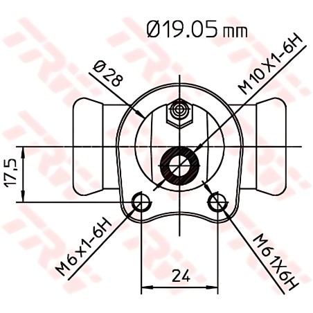 ➤ Циліндр гальм. роб. DAEWOO LANOS задн. (вир-во TRW) BWD119