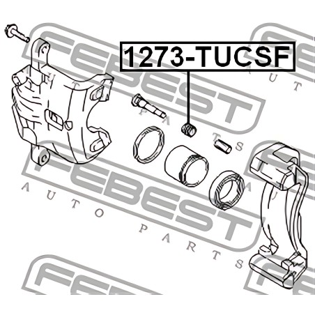 1273-TUCSF Пильовик втулки направляючої супорта передн. HYUNDAI TUCSON 2004-2010 (вир-во FEBEST) фото від Мотор-Агро Харків Укра