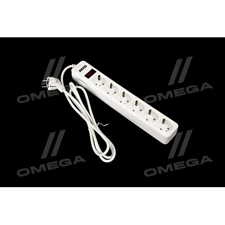 ➤ Мережевий фільтр-подовжувач Optima Base 6 1,8m WHITE провід 3*0,75мм2 AXXIS ax-1261