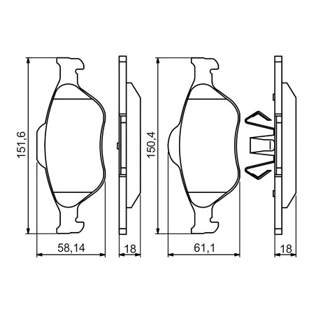 ➤ Колодка гальм. диск. FORD FIESTA, FUSION, MAZDA 2 передн. (вир-во Bosch) 0 986 495 220
