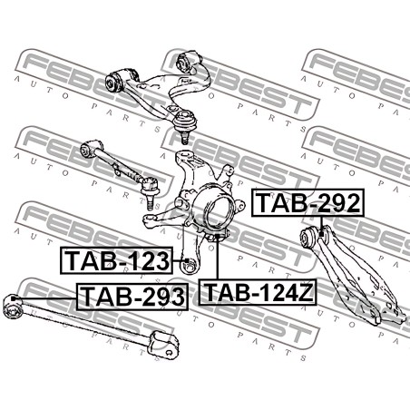 TAB-124Z Сайлентблок TOYOTA LAND CRUISER, LEXUS GS 99 - задн. міст із двох сторін (Вир-во FEBEST) фото від Мотор-Агро Харків Укр