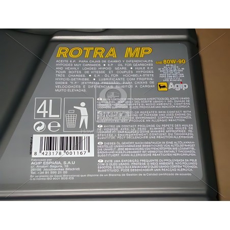 ➤ Олива трансміс. Eni ROTRA MP 80W-90 GL-5 (Каністра 4л) 127597