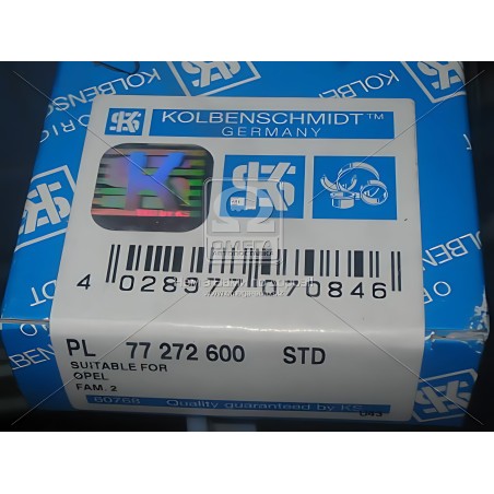 ➤ Вкладиші шатунні OPEL STD 1.6/1.6D/1.7D/1.8/2,0 85- (вир-во KS) 77272600