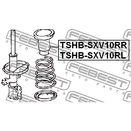 TSHB-SXV10RL Пильовик аморт. TOYOTA CAMRY (1991-96) задн. лів. (вир-во Febest) фото від Мотор-Агро Харків Україна