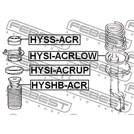 HYSS-ACR Опора аморт. HYUNDAI ACCENT задн. (вир-во Febest) фото від Мотор-Агро Харків Україна