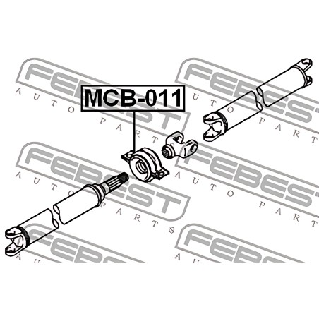 MCB-011 Підшипник підвісний карданного валу MITSUBISHI (FEBEST) фото від Мотор-Агро Харків Україна