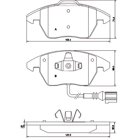 ➤ Колодка гальм. диск. KIA RIO передн. (вир-во ABS) 37520