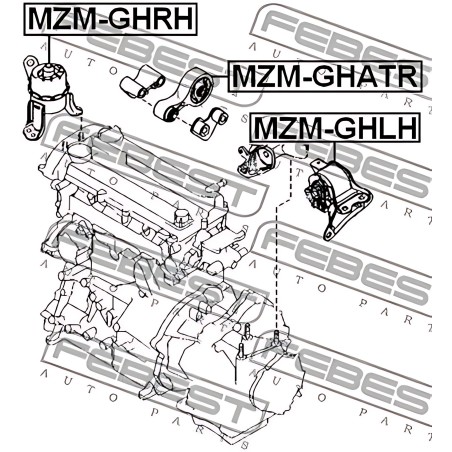 MZM-GHATR Подушка двигуна задня MAZDA 3/MAZDA 5 (вир-во FEBEST) фото від Мотор-Агро Харків Україна