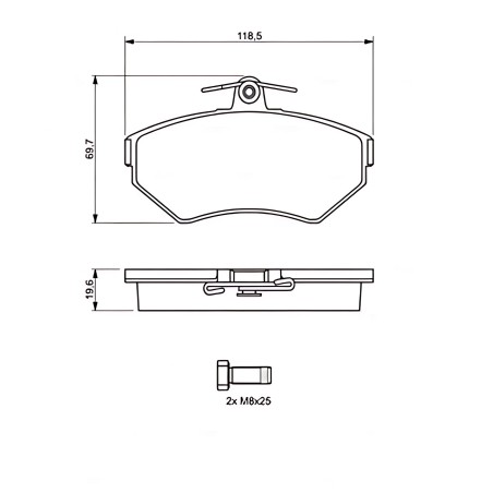 ➤ Колодка гальм. диск. AUDI/VW PASSAT/A4 передн. (вир-во Bosch) 0 986 494 021