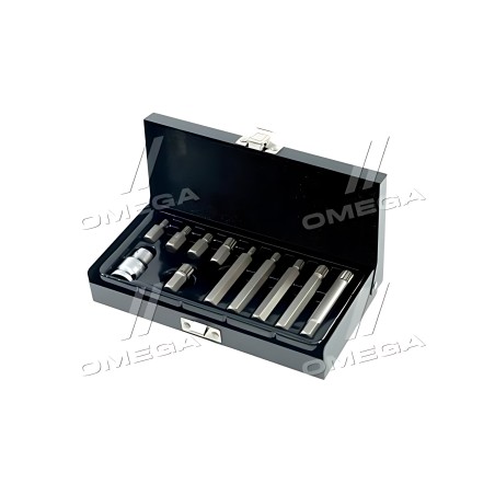 YT-0415 Набір викруточних насадок: "SPLINE", L 30, 75мм, адаптер 1/2", метал кейс. 11 шт(YA фото від Мотор-Агро Харків Україна