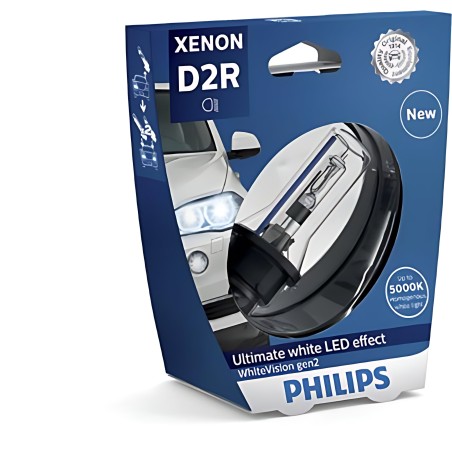➤ Лампа ксенонова D2R 85V 35W P32d-3 WhiteVision gen2 5000K (вир-во Philips) 85126WHV2S1