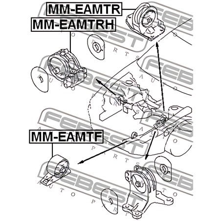 MM-EAMTF Подушка двигуна передня MITSUBISHI (вир-во FEBEST) фото від Мотор-Агро Харків Україна