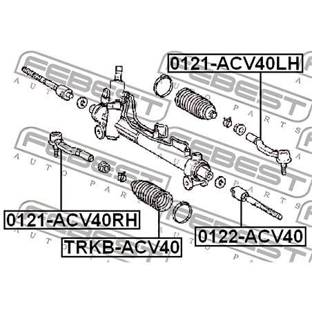 TRKB-ACV40 Пильовик рульової рейки LEXUS ES 3.5 06-12 (Вир-во FEBEST) фото від Мотор-Агро Харків Україна