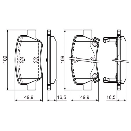➤ Колодка гальм. диск. TOYOTA AVENSIS/AVENSIS SW 1.6,1.8,2.0,2.0D-4D,2.2D-4D 09- задн. (вир-во Bosch) 0 986 494 403