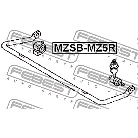 MZSB-MZ5R Втулка стабілізатора MAZDA 3-5 03-14 задн. міст (Вир-во FEBEST) фото від Мотор-Агро Харків Україна