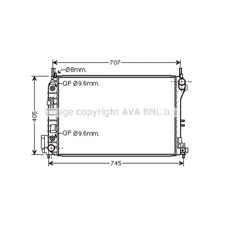 ➤ Радіатор Astra -H 1.4i / 1.8i 02/04-(AVA) OLA2362