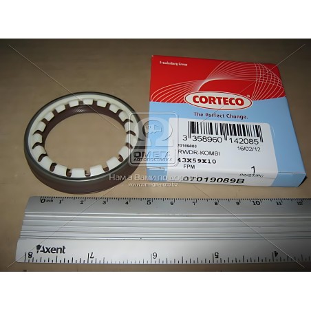 ➤ Сальник диференціалу PSA 43X59X10 FPM RWDR-KOMBI (вир-во Corteco) 07019089B