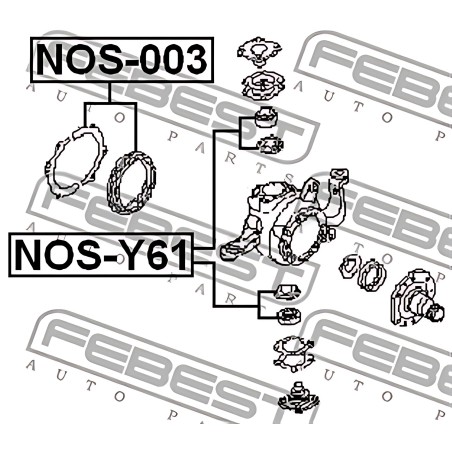 NOS-Y61 Підшипник поворотного кулака NISSAN PATROL 88- (Вир-во FEBEST) фото від Мотор-Агро Харків Україна