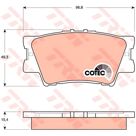 ➤ Колодка гальм. диск. TOYOTA CAMRY, RAV 4 задн. (вир-во TRW) GDB3426