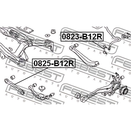 0825-B12R Важіль SUBARU IMPREZA, LEGACY 98-11 зад. міст (Вир-во FEBEST) фото від Мотор-Агро Харків Україна