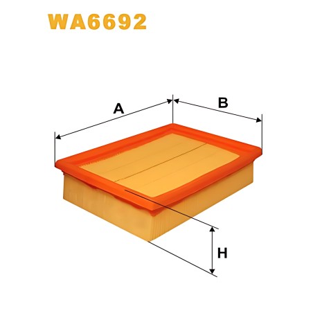 ➤ Фільтр повітря SEAT CORDOBA II 99-02, VW CADDY II 95-04 (2шт.) (вир-во WIX-FILTERS UA) WA6692