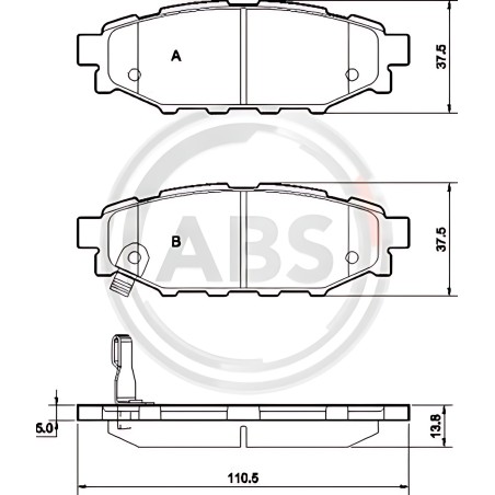 ➤ Колодка гальм. диск. PEUGEOT 308 передн. (вир-во ABS) 37607