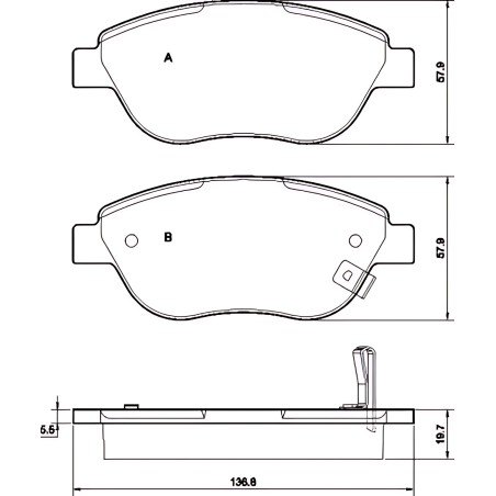 ➤ Колодка гальм. диск. TOYOTA CAMRY передн. (вир-во ABS) 37677