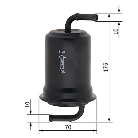 ➤ Фільтр паливний MAZDA 121, 323 BG 89-94, MX3, MX-5 91- (вир-во BOSCH) 0986450108
