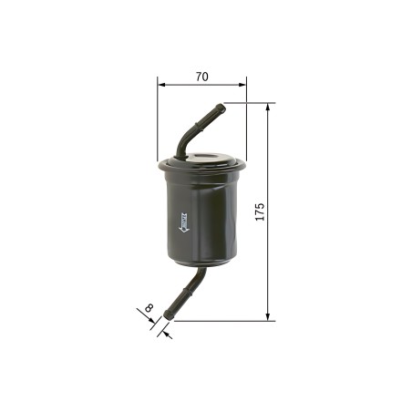 ➤ Фільтр паливний MAZDA 121, 323 BG 89-94, MX3, MX-5 91- (вир-во BOSCH) 0986450108