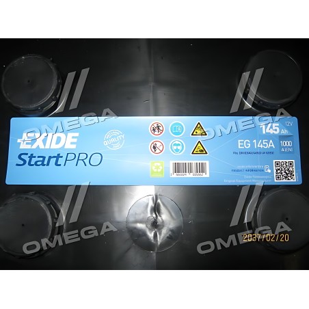 ➤ Акумулятор 145Ah-12v Exide Start PRO (360х253х240), R, EN1000 EG145A