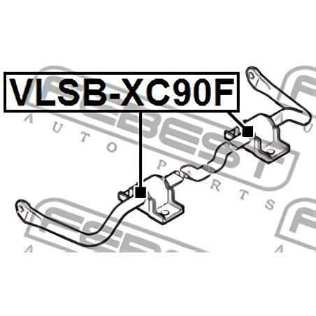 VLSB-XC90F Втулка стабілізатора VOLVO перед. міст із двох сторін (Вир-во FEBEST) фото від Мотор-Агро Харків Україна