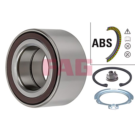 ➤ Підшипник маточини DACIA DOKKER, LODGY, RENAULT CAPTUR, MEGANE II 02-перед. міст з ABS (Вир-во FAG) 713 6308 50