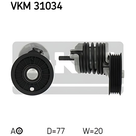 VKM 31034 Роликовий модуль натягувача ременя AUDI A6 (4B2, C5) 1.9 TDI (вир-во SKF) фото від Мотор-Агро Харків Україна