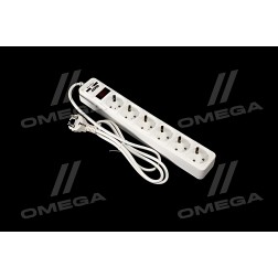 ax-1271 Мережевий фільтр-подовжувач з USB2 Optima Base 6 1,5m WHITE провід 3*0,75мм2 AXXIS фото від Мотор-Агро Харків Україна