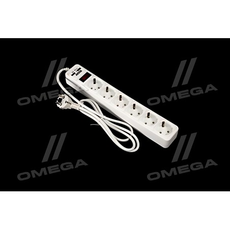 ➤ Мережевий фільтр-подовжувач з USB2 Optima Base 6 1,5m WHITE провід 3*0,75мм2 AXXIS ax-1271