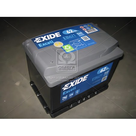 ➤ Акумулятор 62Ah-12v Exide EXCELL (242х175х190), L, EN540 EB621