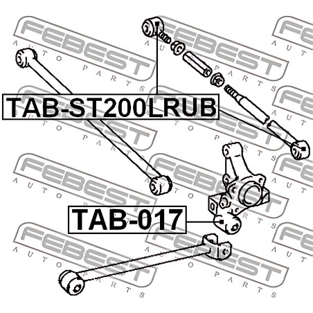 TAB-ST200LRUB Сайлентблок важеля TOYOTA CAMRY, CARINA 92-02 задн. міст (Вир-во FEBEST) фото від Мотор-Агро Харків Україна