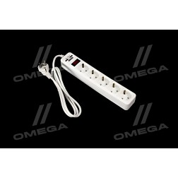 ax-1265 Мережевий фільтр-подовжувач з USB2 Optima Base 5 1,5m WHITE провід 3*0,75мм2 AXXIS фото від Мотор-Агро Харків Україна